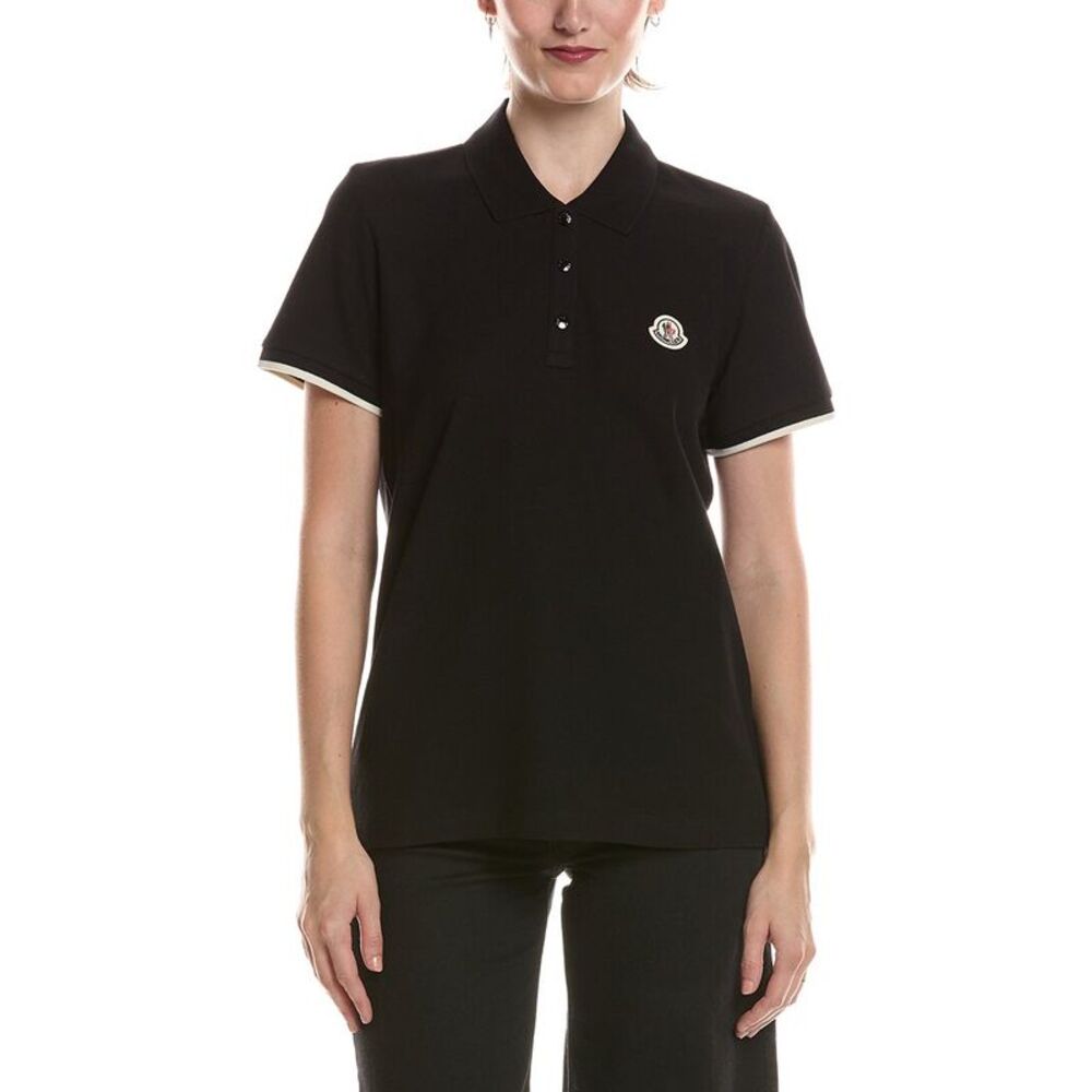 Moncler Womens  Polo Shirt, Black